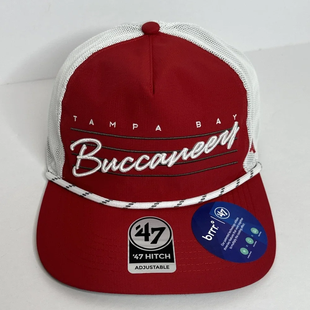 Tampa Bay Buccaneers Downburst Relaxed Hitch Trucker Rope SnapBack **NEW**